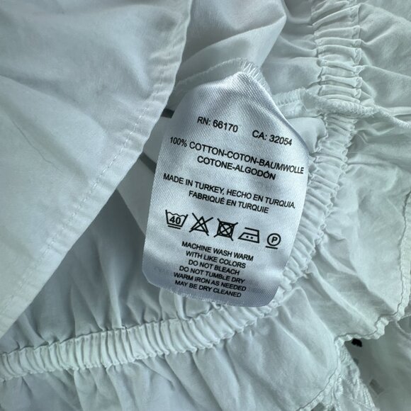 Anthropologie Maeve Top Womens Medium White Embroidered Eyelet Boho Chic‎ Fairy - Picture 5 of 11